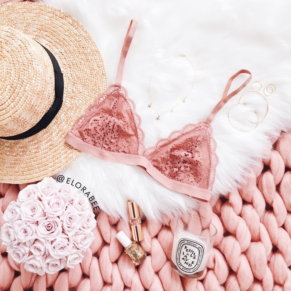 Blush Lacey Bralette - Picture 1 of 4